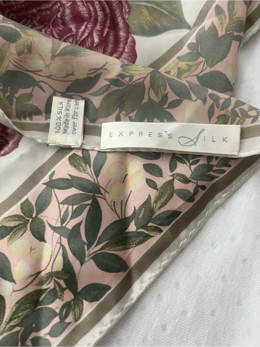 Express Vintage Floral Silk Scarf